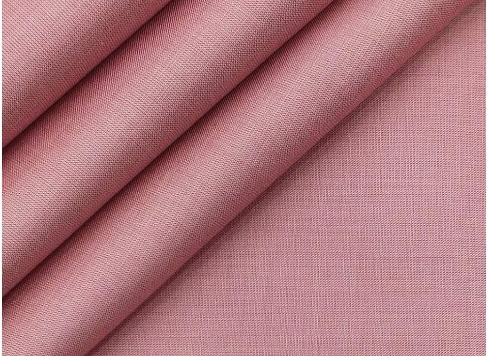 Close-up of Edoy pink cotton shirting fabric